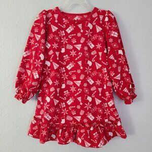 Just One You by Carter’s Toddler girl Red Fleece Christmas Nightgown Size 5T